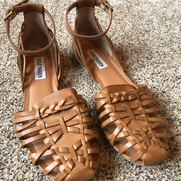 faux leather huarache sandals